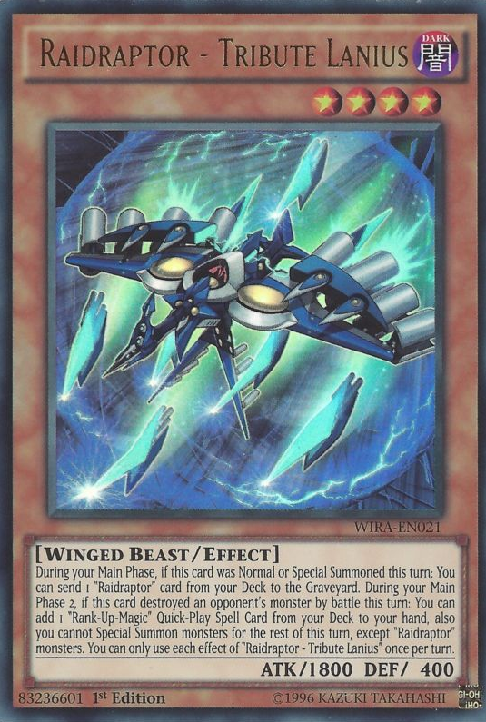 Raidraptor - Tribute Lanius [WIRA-EN021] Ultra Rare | Jomio and Rueliete's Cards and Comics