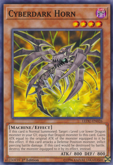 Cyberdark Horn [LEDU-EN026] Common | Jomio and Rueliete's Cards and Comics