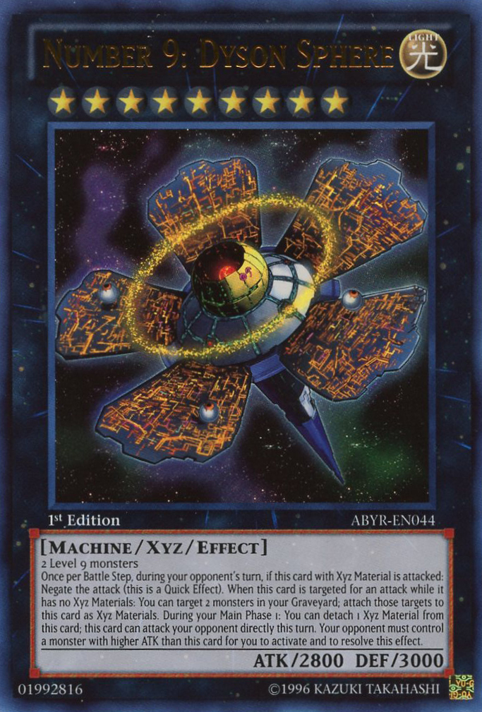 Number 9: Dyson Sphere [ABYR-EN044] Ultra Rare | Jomio and Rueliete's Cards and Comics