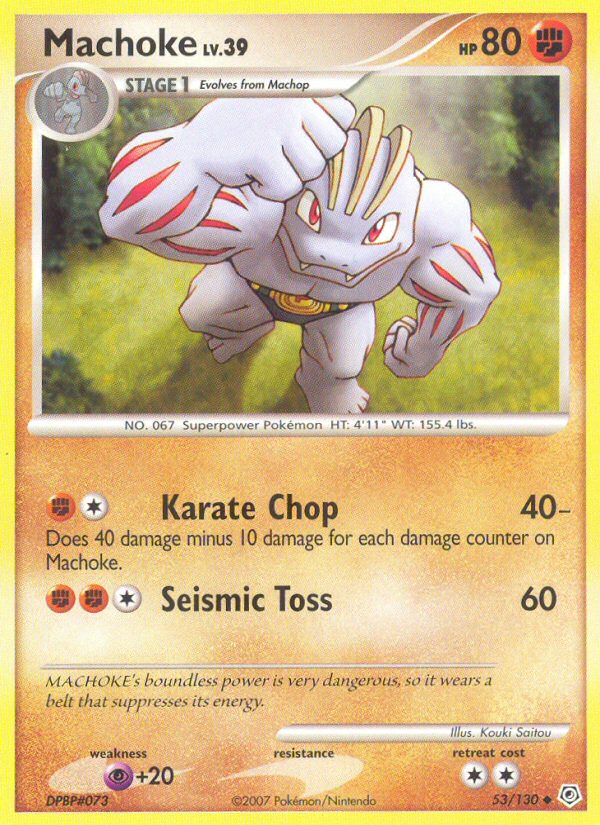 Machoke (53/130) [Diamond & Pearl: Base Set] | Jomio and Rueliete's Cards and Comics