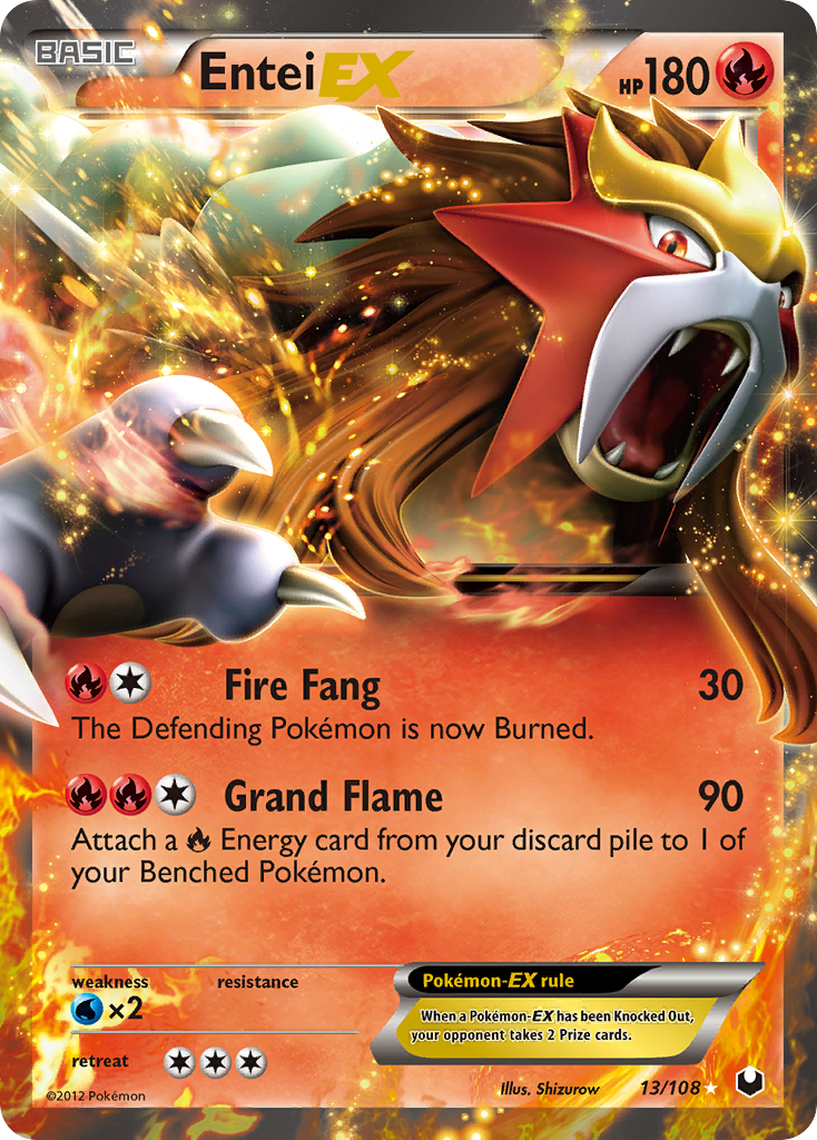 Entei EX (13/108) [Black & White: Dark Explorers] | Jomio and Rueliete's Cards and Comics