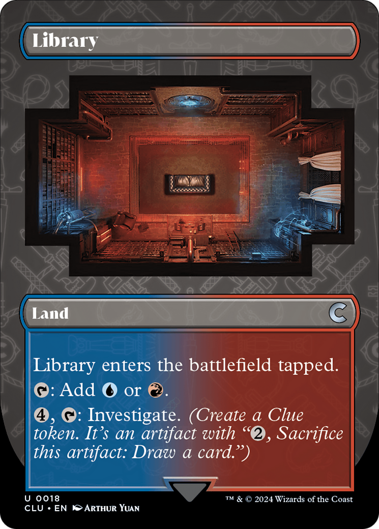 Library (Borderless) [Ravnica: Clue Edition] | Jomio and Rueliete's Cards and Comics