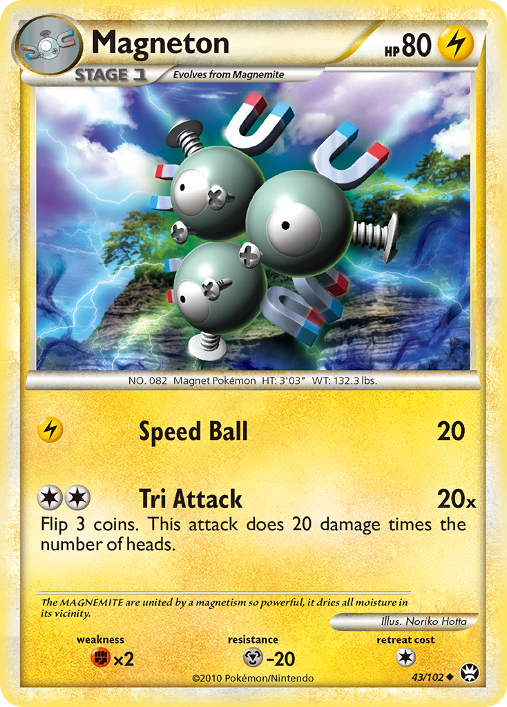 Magneton (43/102) [HeartGold & SoulSilver: Triumphant] | Jomio and Rueliete's Cards and Comics