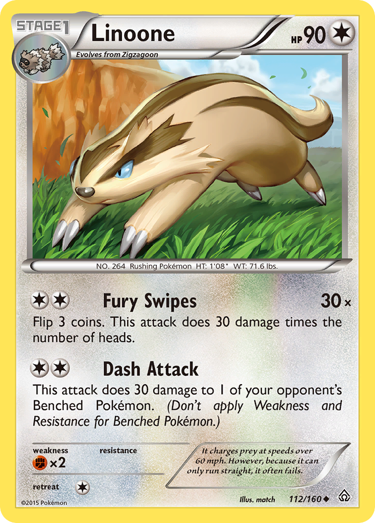 Linoone (112/160) [XY: Primal Clash] | Jomio and Rueliete's Cards and Comics