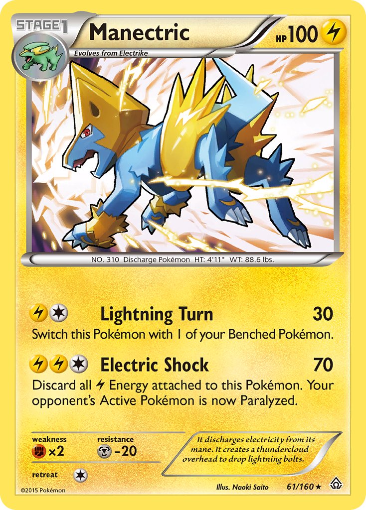 Manectric (61/160) (Theme Deck Exclusive) [XY: Primal Clash] | Jomio and Rueliete's Cards and Comics