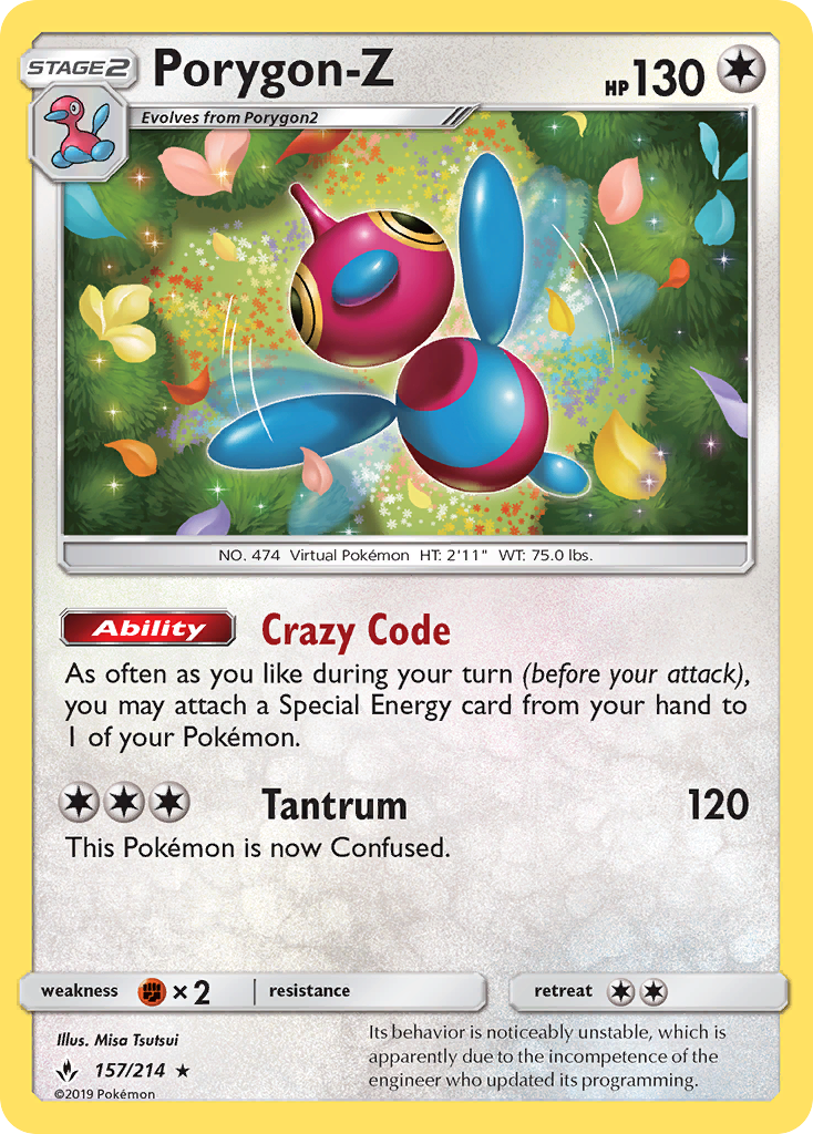 Porygon-Z (157/214) [Sun & Moon: Unbroken Bonds] | Jomio and Rueliete's Cards and Comics