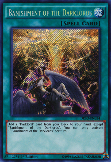 Banishment of the Darklords [DESO-EN034] Secret Rare | Jomio and Rueliete's Cards and Comics