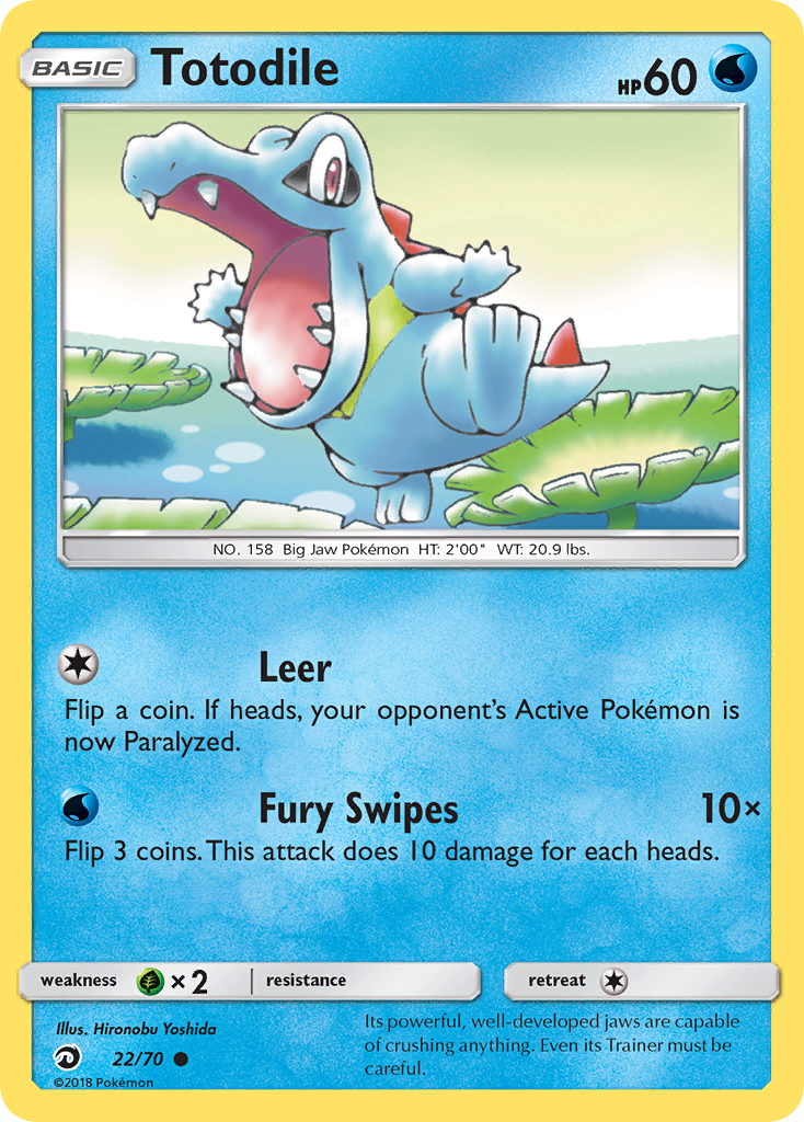 Totodile (22/70) [Sun & Moon: Dragon Majesty] | Jomio and Rueliete's Cards and Comics