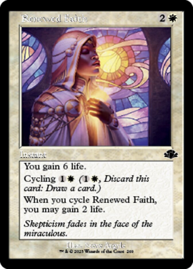 Renewed Faith (Retro) [Dominaria Remastered] | Jomio and Rueliete's Cards and Comics