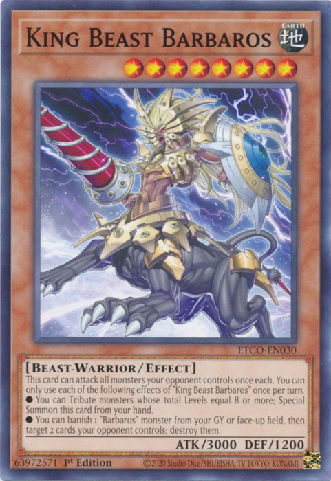 King Beast Barbaros [ETCO-EN030] Common | Jomio and Rueliete's Cards and Comics