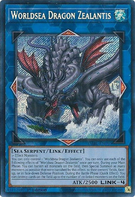 Worldsea Dragon Zealantis [DABL-EN050] Secret Rare | Jomio and Rueliete's Cards and Comics