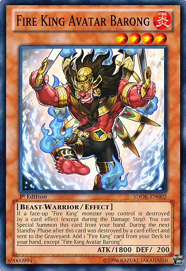 Fire King Avatar Barong [SDOK-EN002] Common | Jomio and Rueliete's Cards and Comics
