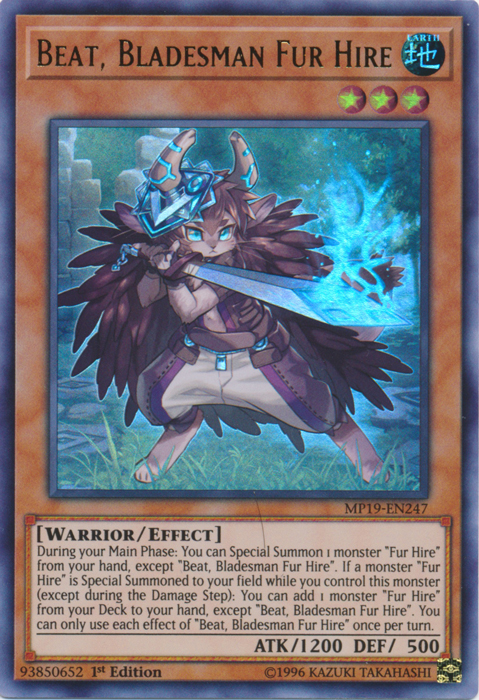Beat, Bladesman Fur Hire [MP19-EN247] Ultra Rare | Jomio and Rueliete's Cards and Comics