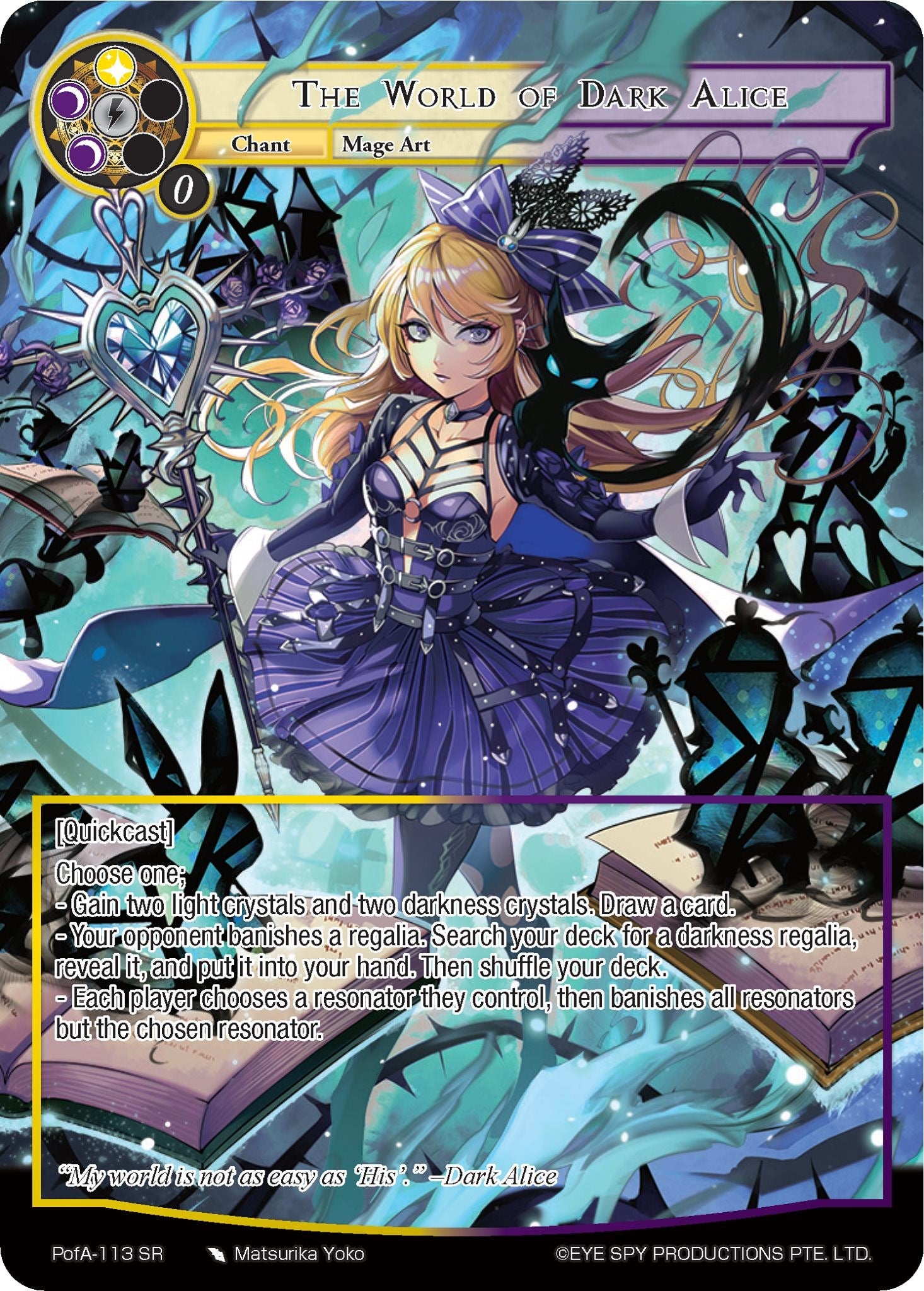 The World of Dark Alice (Full Art) (PofA-113) [Alice Origin IV: Prologue of Attoractia] | Jomio and Rueliete's Cards and Comics