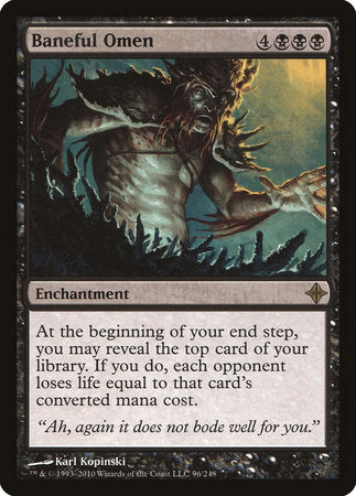 Baneful Omen [Rise of the Eldrazi] | Jomio and Rueliete's Cards and Comics