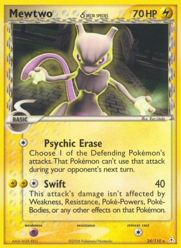 Mewtwo (24/110) (Delta Species) [EX: Holon Phantoms] | Jomio and Rueliete's Cards and Comics
