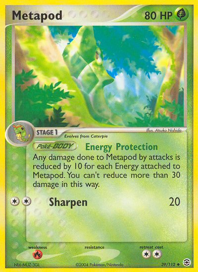 Metapod (39/112) [EX: FireRed & LeafGreen] | Jomio and Rueliete's Cards and Comics
