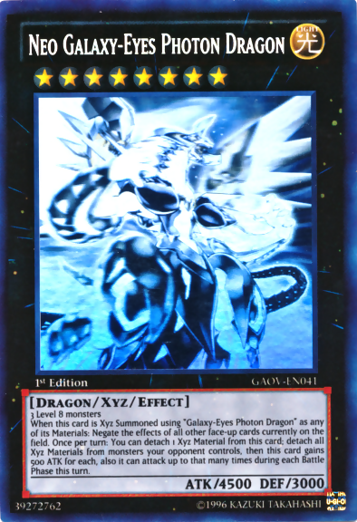 Neo Galaxy-Eyes Photon Dragon [GAOV-EN041] Ghost Rare | Jomio and Rueliete's Cards and Comics