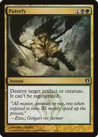 Putrefy [Duel Decks: Izzet vs. Golgari] | Jomio and Rueliete's Cards and Comics