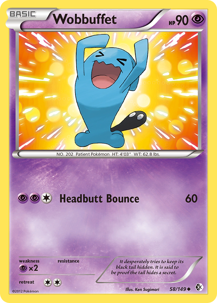 Wobbuffet (58/149) [Black & White: Boundaries Crossed] | Jomio and Rueliete's Cards and Comics