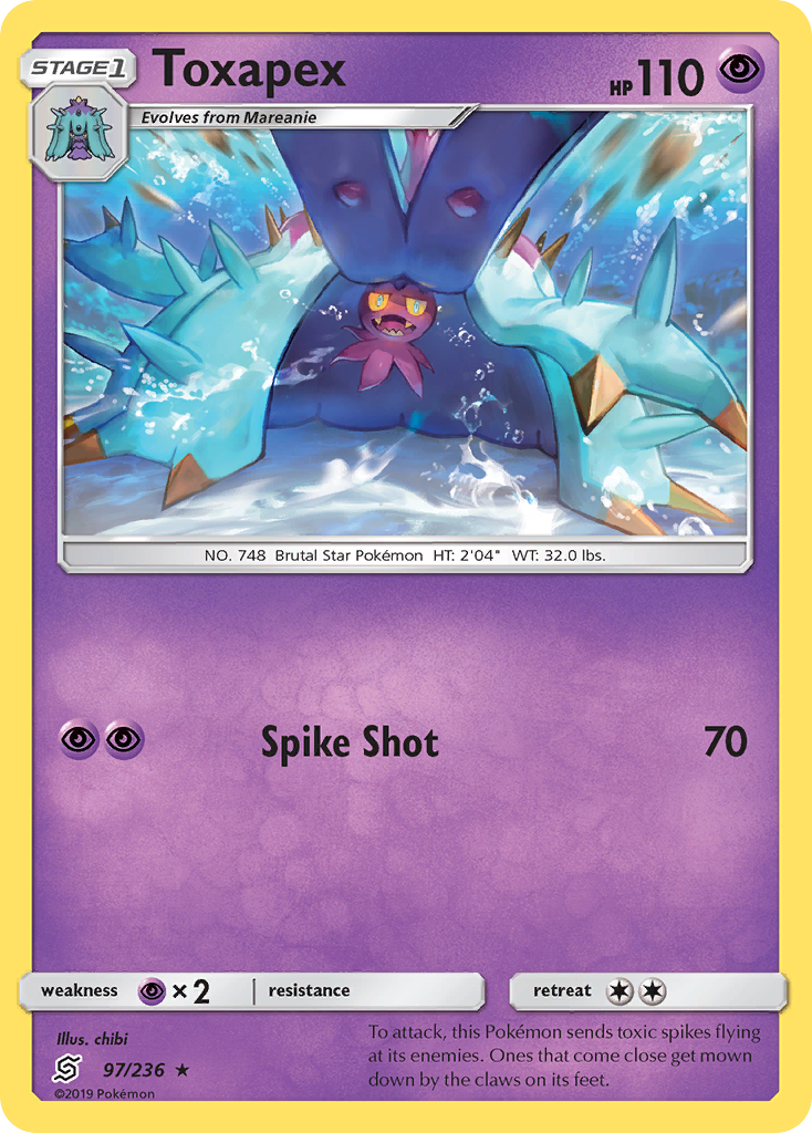 Toxapex (97/236) [Sun & Moon: Unified Minds] | Jomio and Rueliete's Cards and Comics