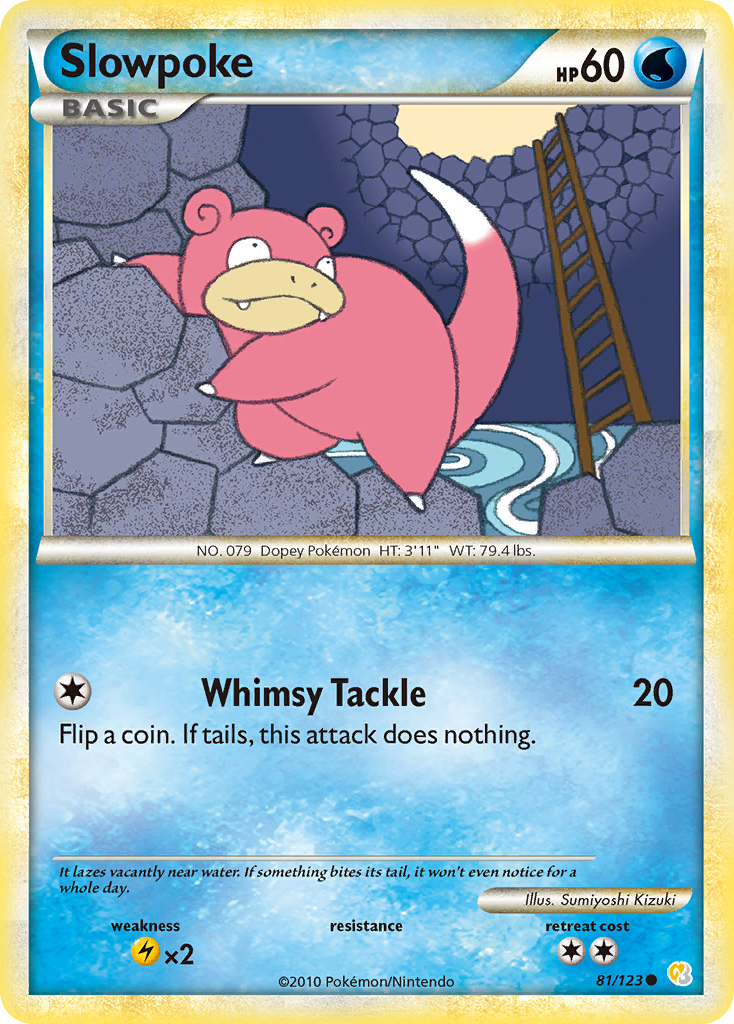 Slowpoke (81/123) [HeartGold & SoulSilver: Base Set] | Jomio and Rueliete's Cards and Comics