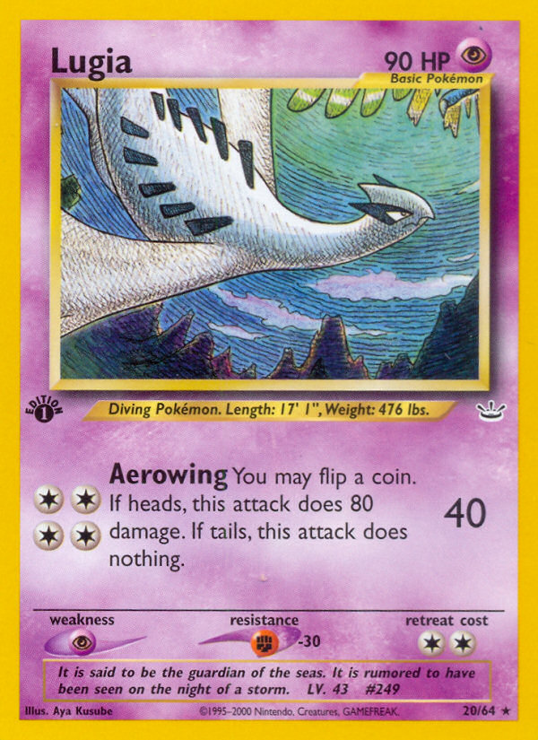 Lugia (20/64) [Neo Revelation 1st Edition] | Jomio and Rueliete's Cards and Comics