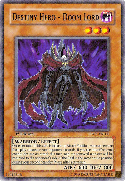 Destiny Hero - Doom Lord [DP05-EN001] Common | Jomio and Rueliete's Cards and Comics