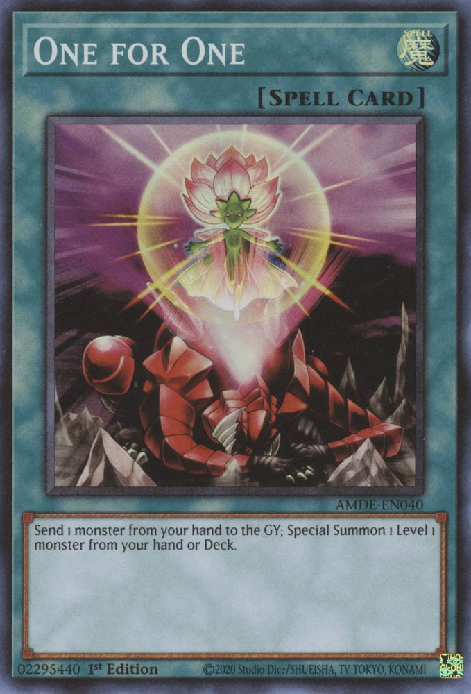 One for One [AMDE-EN040] Super Rare | Jomio and Rueliete's Cards and Comics