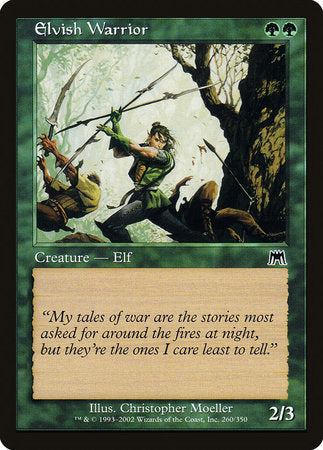 Elvish Warrior [Onslaught] | Jomio and Rueliete's Cards and Comics