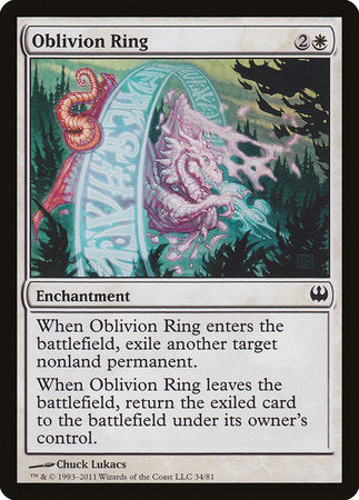 Oblivion Ring [Duel Decks: Knights vs. Dragons] | Jomio and Rueliete's Cards and Comics