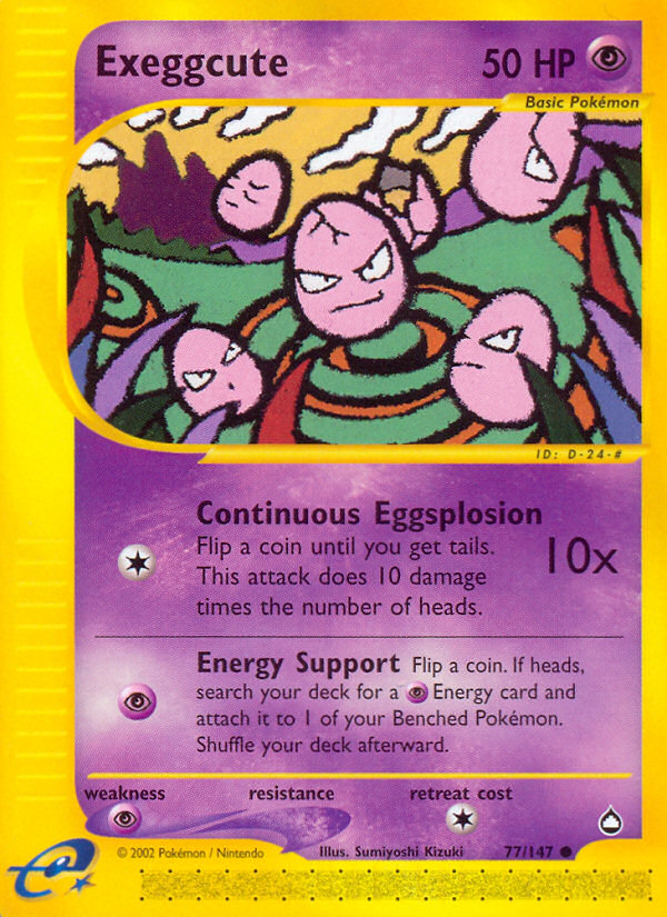 Exeggcute (77/147) [Aquapolis] | Jomio and Rueliete's Cards and Comics