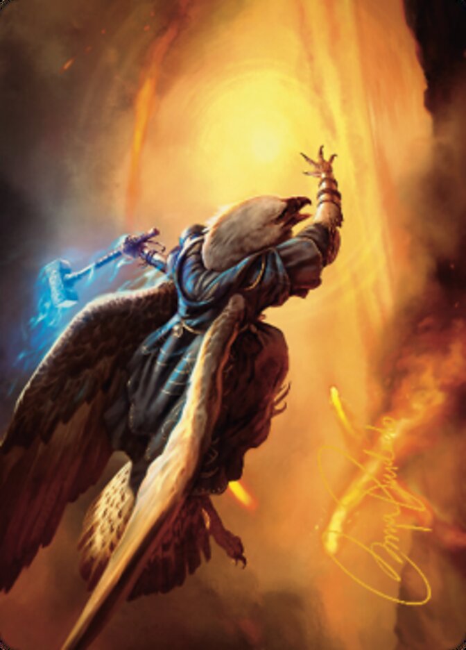 Battlewing Mystic Art Card (Gold-Stamped Signature) [Dominaria United Art Series] | Jomio and Rueliete's Cards and Comics