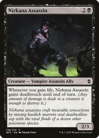 Nirkana Assassin [Battle for Zendikar] | Jomio and Rueliete's Cards and Comics