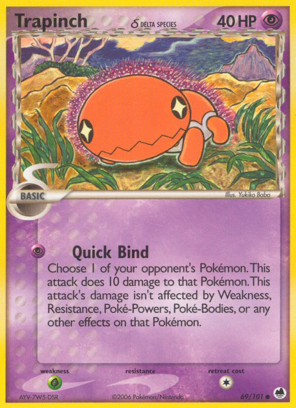 Trapinch (69/101) (Delta Species) [EX: Dragon Frontiers] | Jomio and Rueliete's Cards and Comics