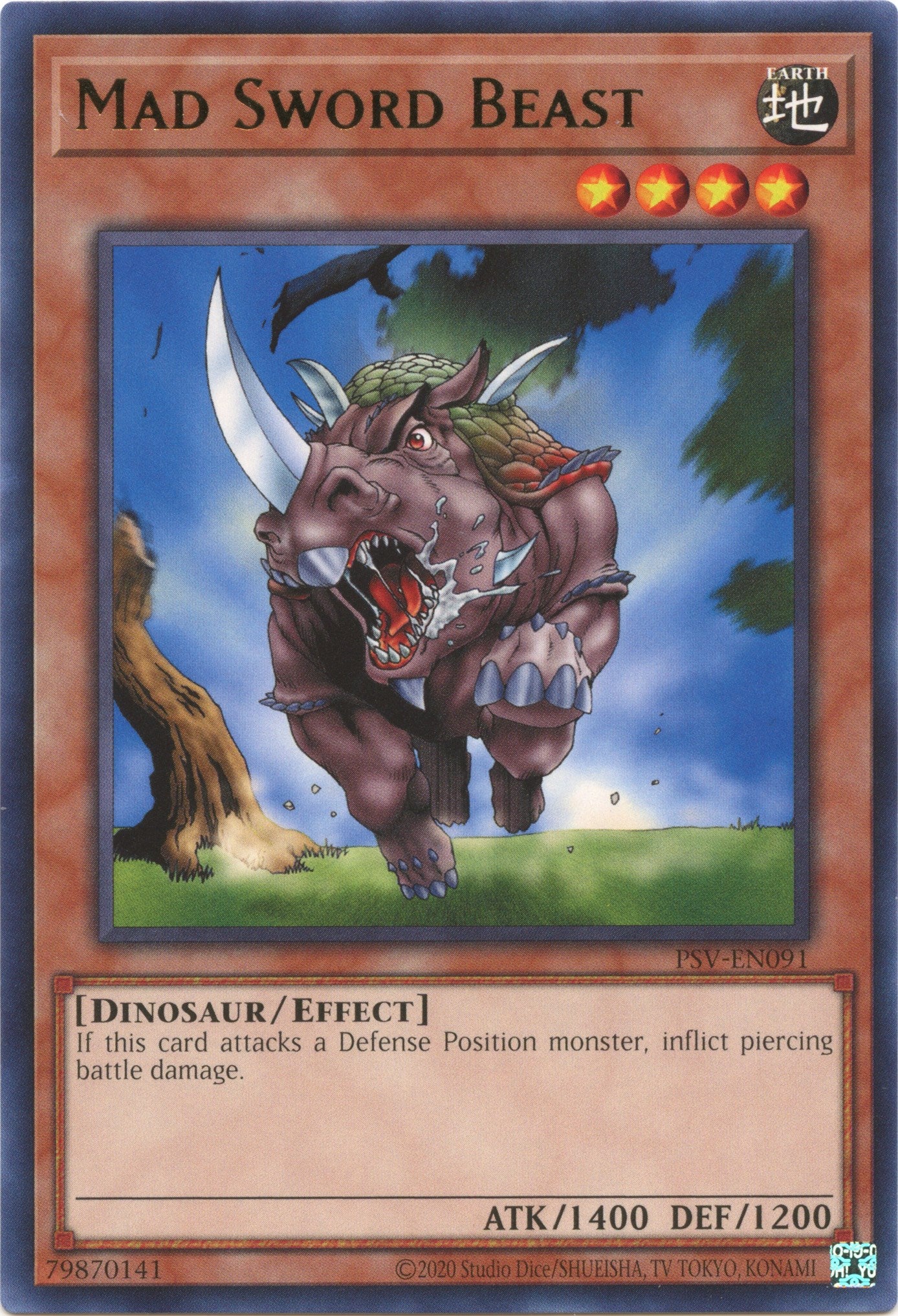 Mad Sword Beast (25th Anniversary) [PSV-EN091] Rare | Jomio and Rueliete's Cards and Comics