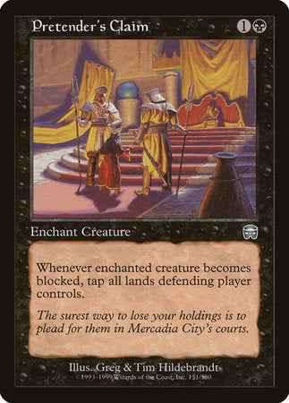 Pretender's Claim [Mercadian Masques] | Jomio and Rueliete's Cards and Comics