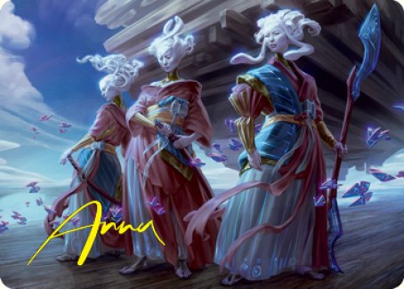 Guardians of Oboro Art Card (Gold-Stamped Signature) [Kamigawa: Neon Dynasty Art Series] | Jomio and Rueliete's Cards and Comics
