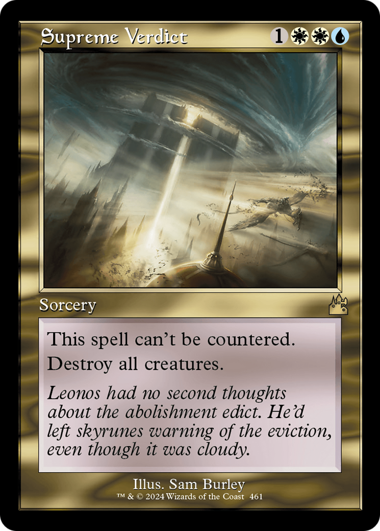 Supreme Verdict (Retro Frame) [Ravnica Remastered] | Jomio and Rueliete's Cards and Comics