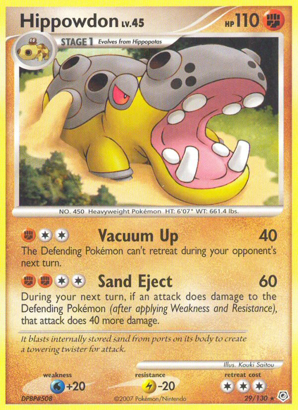 Hippowdon (29/130) [Diamond & Pearl: Base Set] | Jomio and Rueliete's Cards and Comics