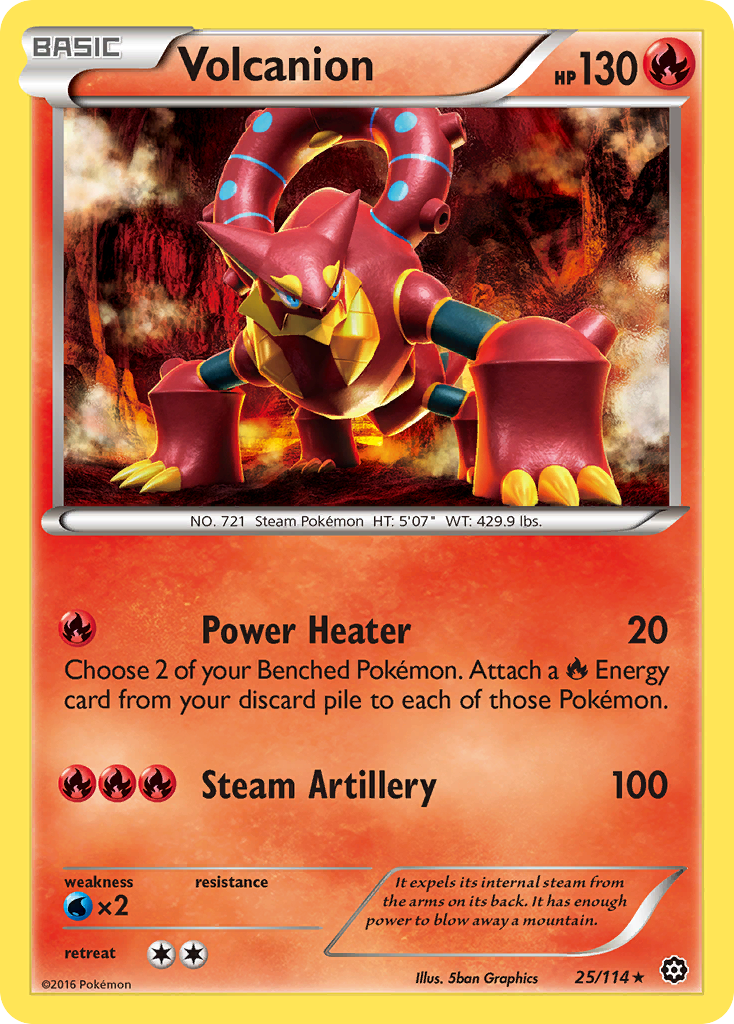 Volcanion (25/114) [XY: Steam Siege] | Jomio and Rueliete's Cards and Comics