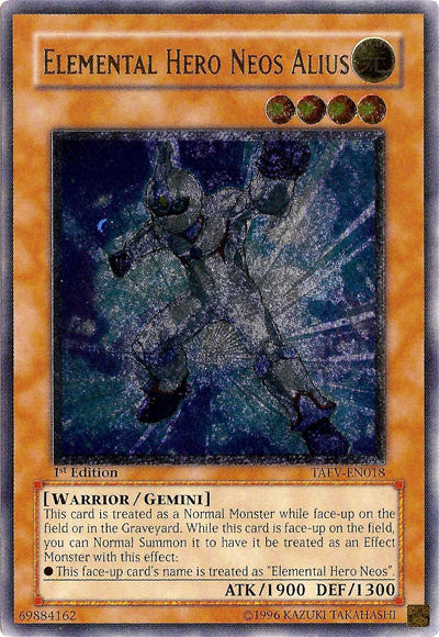 Elemental Hero Neos Alius [TAEV-EN018] Ultimate Rare | Jomio and Rueliete's Cards and Comics