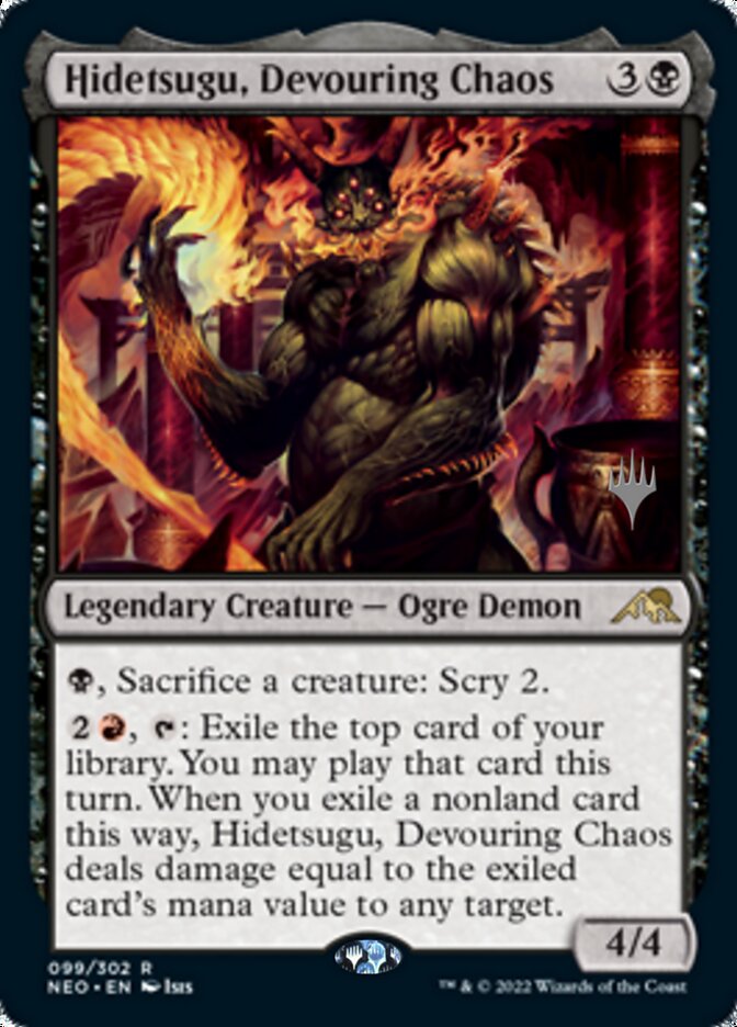 Hidetsugu, Devouring Chaos (Promo Pack) [Kamigawa: Neon Dynasty Promos] | Jomio and Rueliete's Cards and Comics