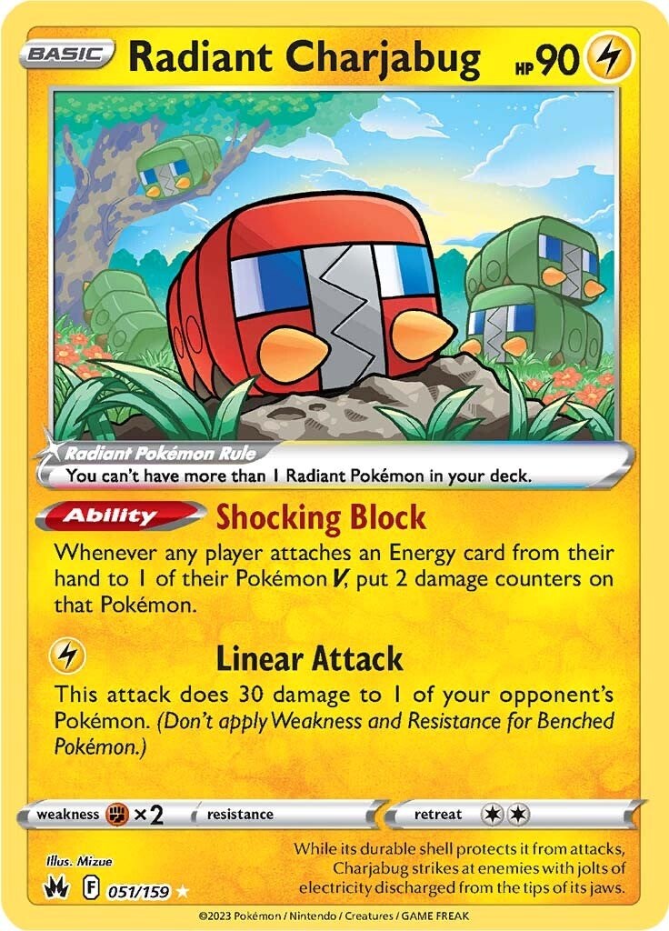 Radiant Charjabug (051/159) [Sword & Shield: Crown Zenith] | Jomio and Rueliete's Cards and Comics