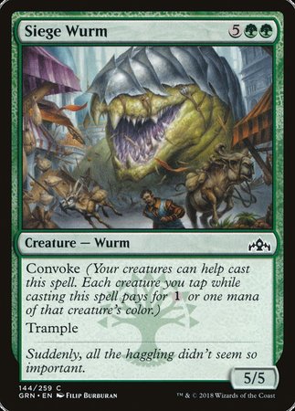 Siege Wurm [Guilds of Ravnica] | Jomio and Rueliete's Cards and Comics