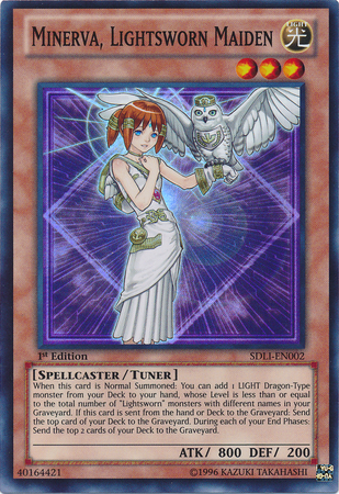 Minerva, Lightsworn Maiden [SDLI-EN002] Super Rare | Jomio and Rueliete's Cards and Comics