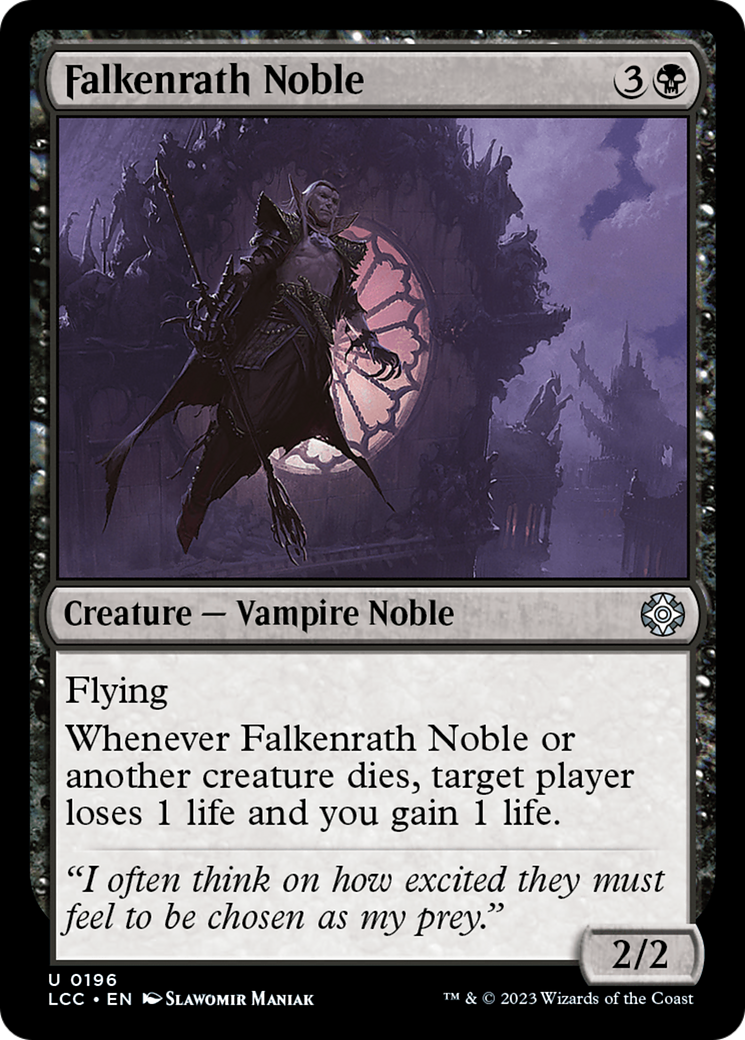 Falkenrath Noble [The Lost Caverns of Ixalan Commander] | Jomio and Rueliete's Cards and Comics