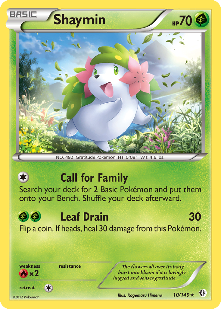 Shaymin (10/149) [Black & White: Boundaries Crossed] | Jomio and Rueliete's Cards and Comics