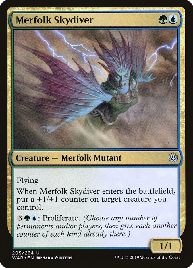 Merfolk Skydiver [War of the Spark] | Jomio and Rueliete's Cards and Comics