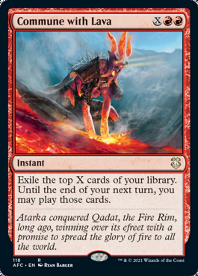Commune with Lava [Dungeons & Dragons: Adventures in the Forgotten Realms Commander] | Jomio and Rueliete's Cards and Comics